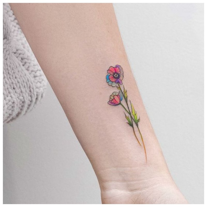 Flower - tattoo for a girl