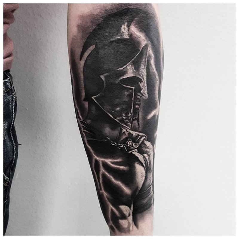 Tattoo on the forearm of a man