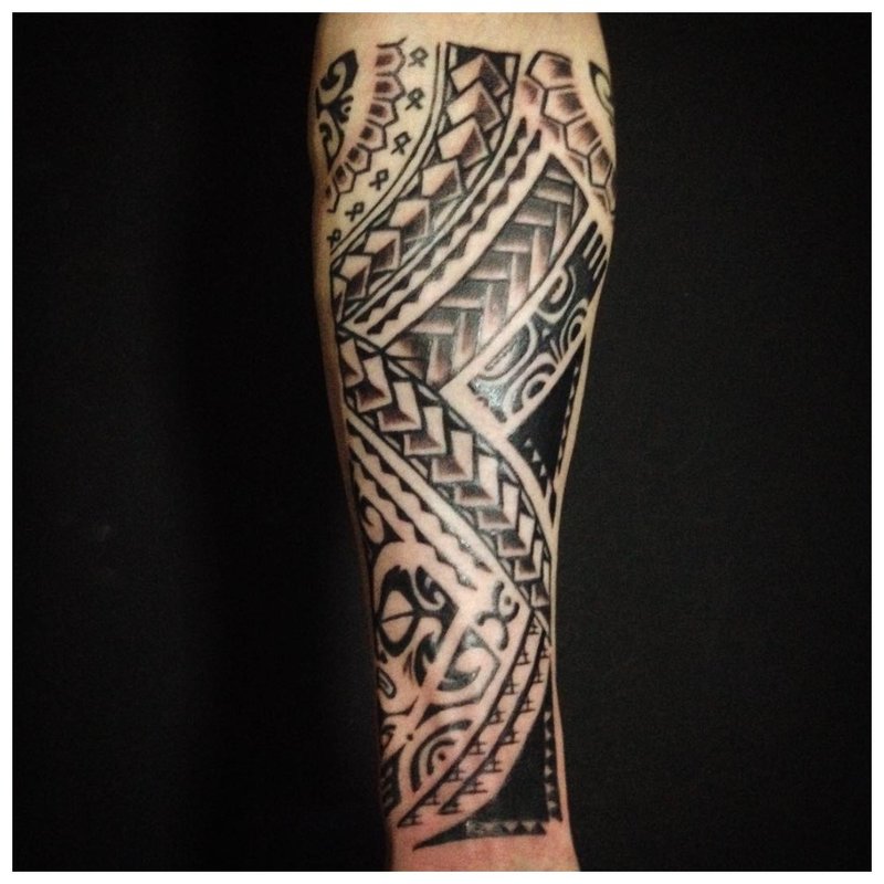 Original tattoo in ethnic style.