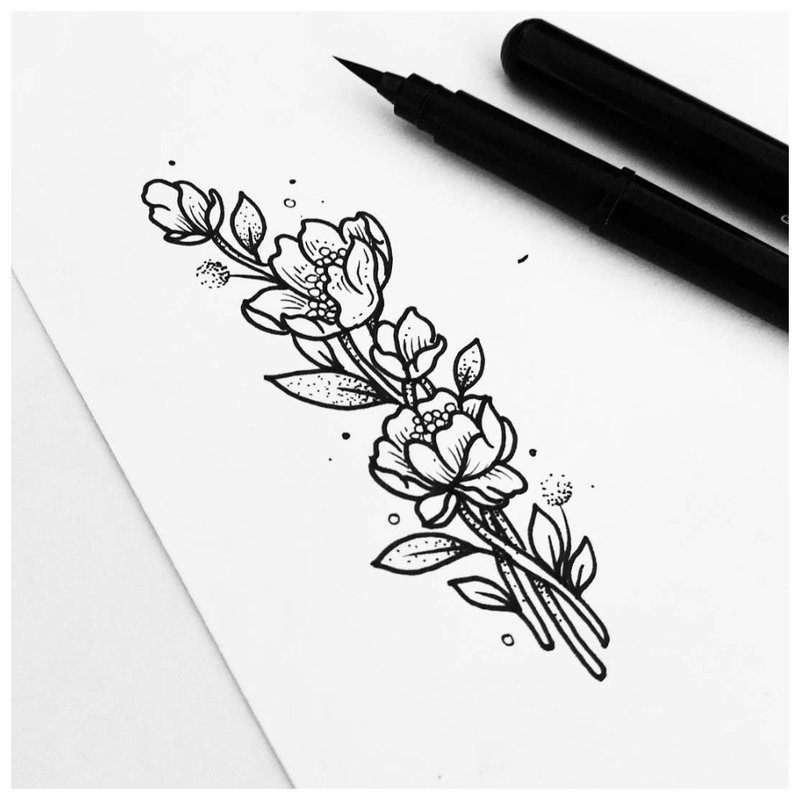 Twig - sketch for tattoo