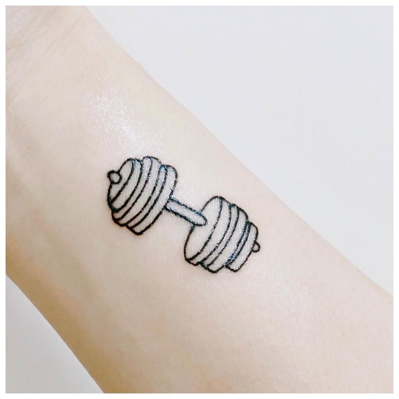 Dumbbell - tattoo for sports lovers