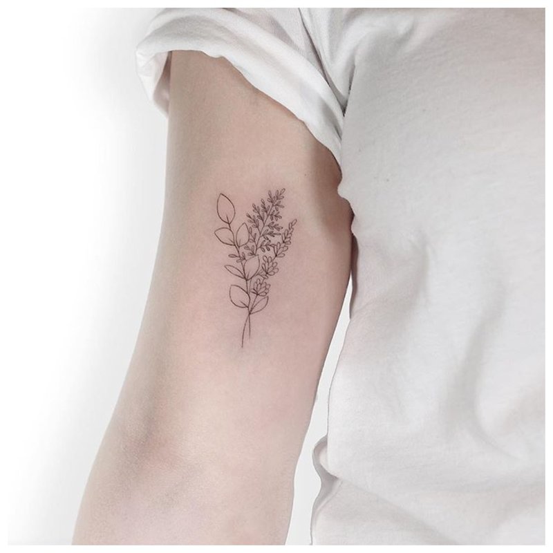 A bouquet on the forearm