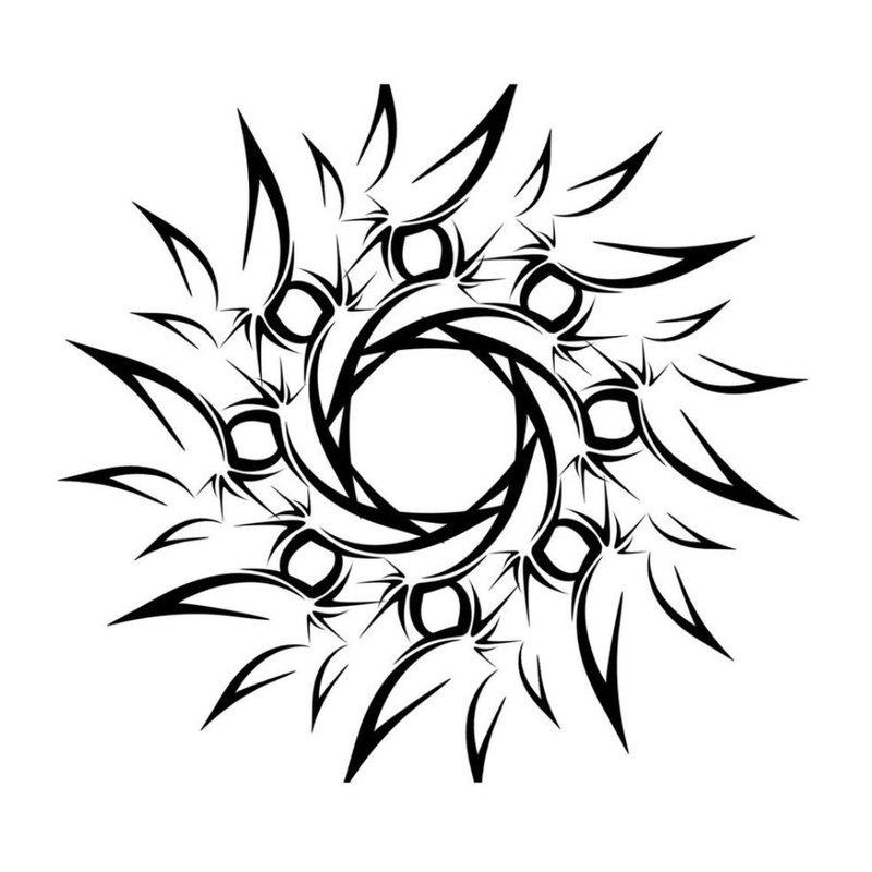 Tattoo sketch - abstract sun