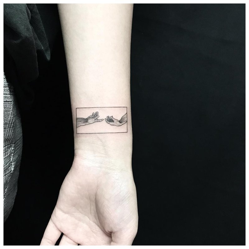 Delicate wrist tattoo