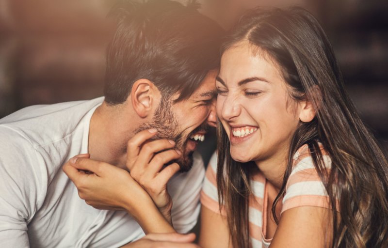 Couple laughing