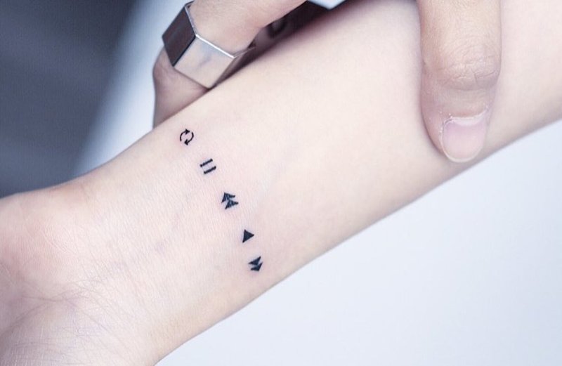 Mini wrist tattoo