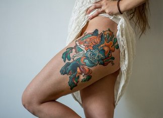 Beautiful hip tattoo