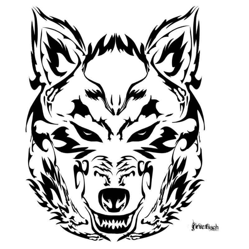 Wolf sketch for tattoo