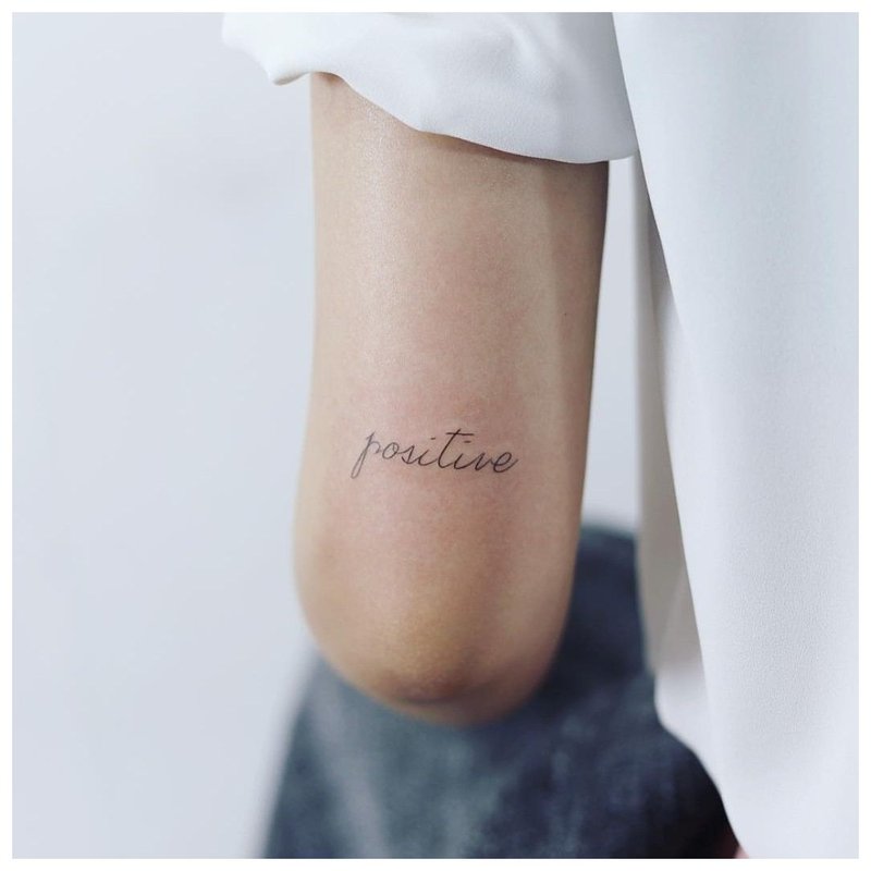 Mini tattoo lettering Positive