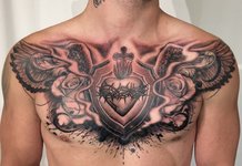 Tattoo on a man's chest